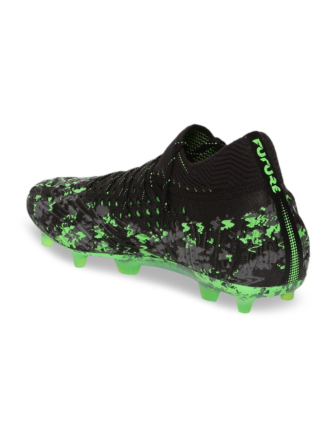 Buy Puma Men Black Green FUTURE 19.1 NETFIT FG AG Football Shoes
