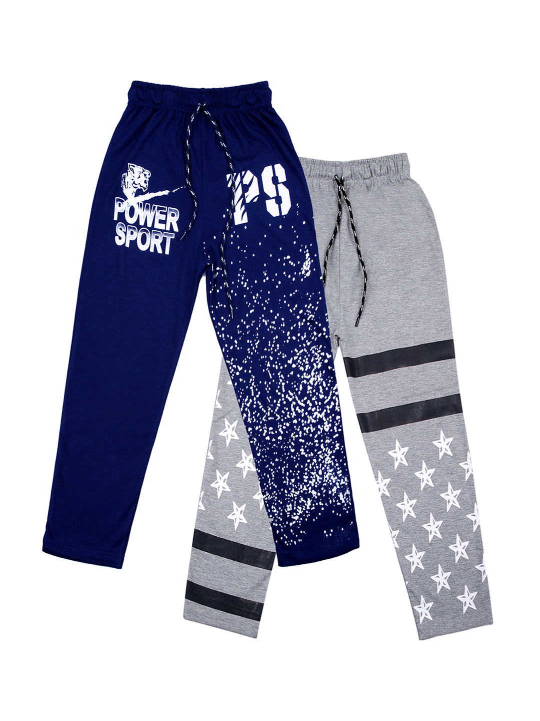 SWEET ANGEL Kids Pack of 2 Self-Design Track Pants