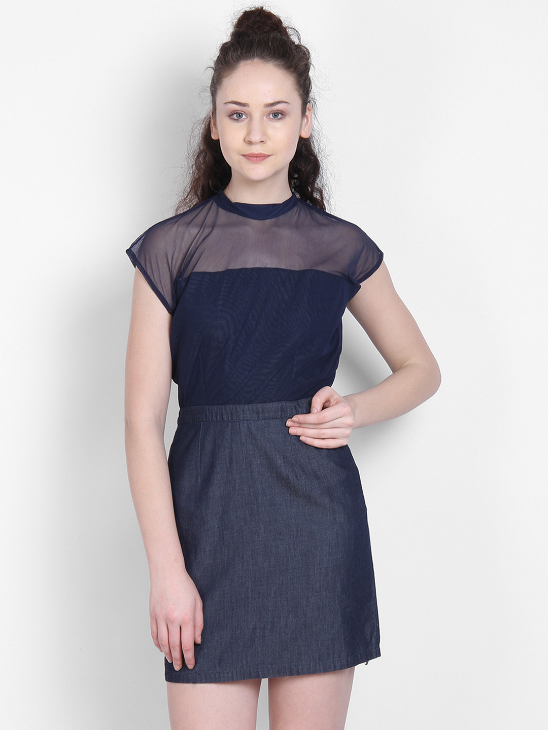 Loft navy blue dress clearance