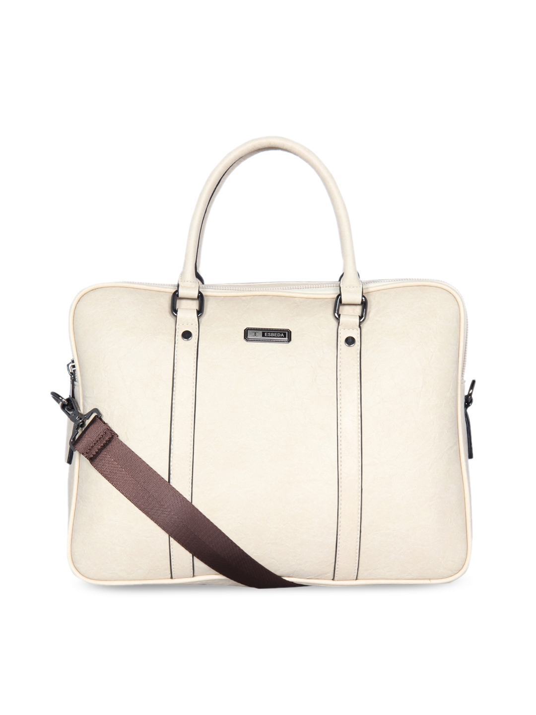 Buy ESBEDA Unisex Beige Solid Laptop Bag Laptop Bag for Unisex