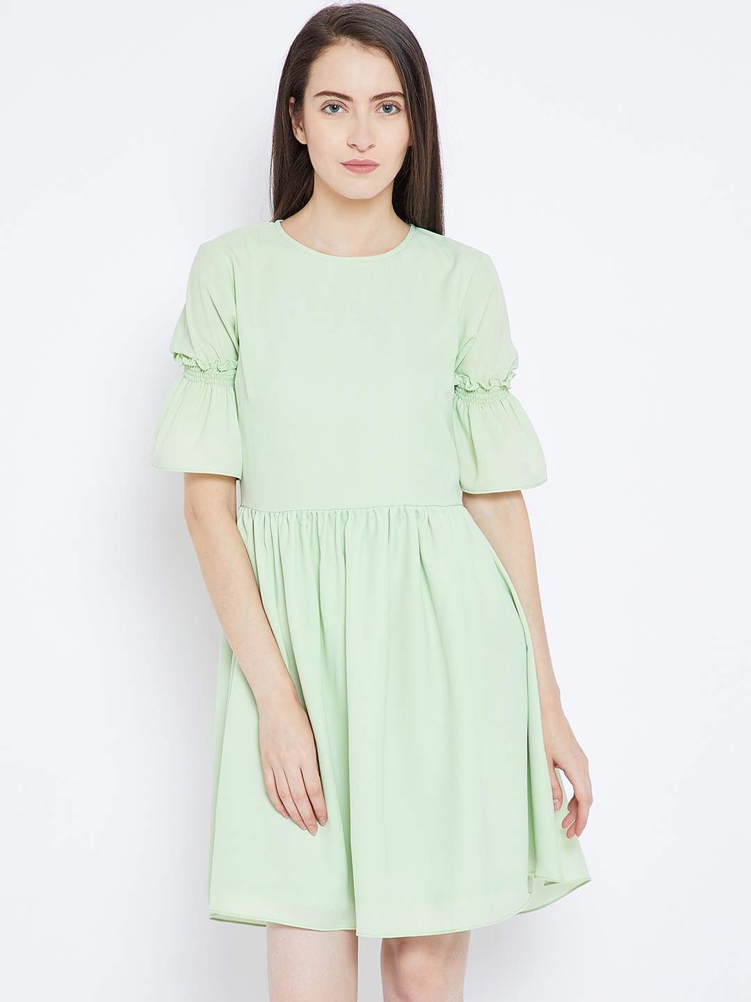 myntra fit and flare dresses