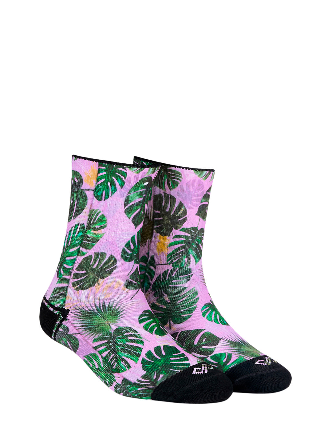 Dynamocks Unisex Green & Pink Patterned Above Ankle-Length Socks