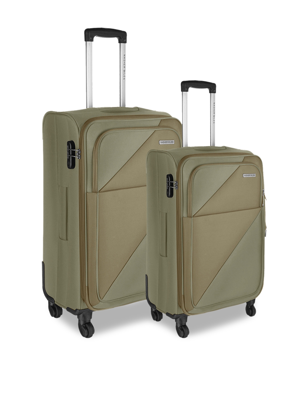NASHER MILES Paris Hard-sided Polypropylene Luggage Set of 2 Dark Green Trolley  Bags (55 & 65 Cm) Cabin & Check-in Set - 24 inch Dark Green - Price in  India | Flipkart.com