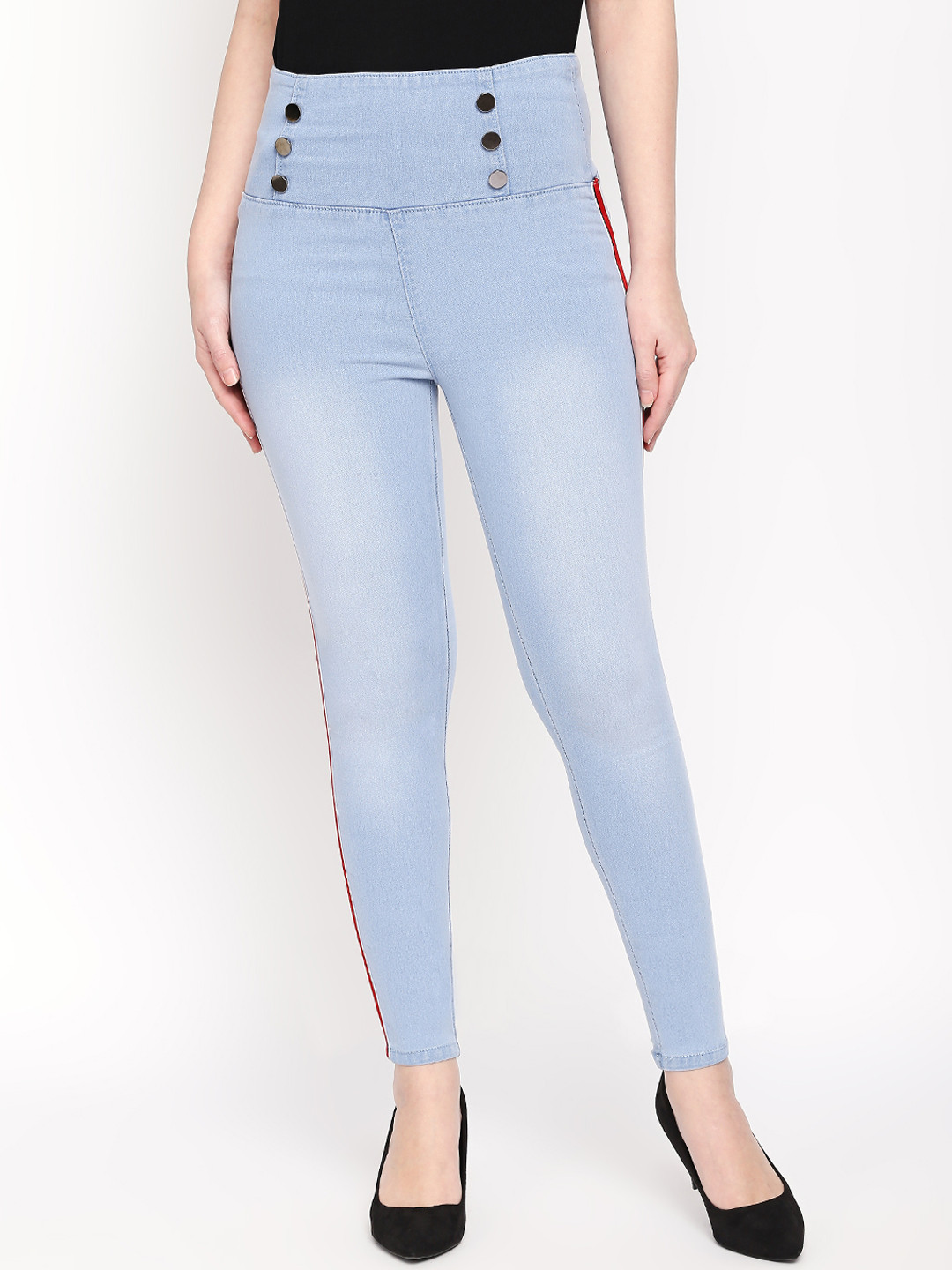 High Star Women Blue Solid Slim-Fit Jeggings