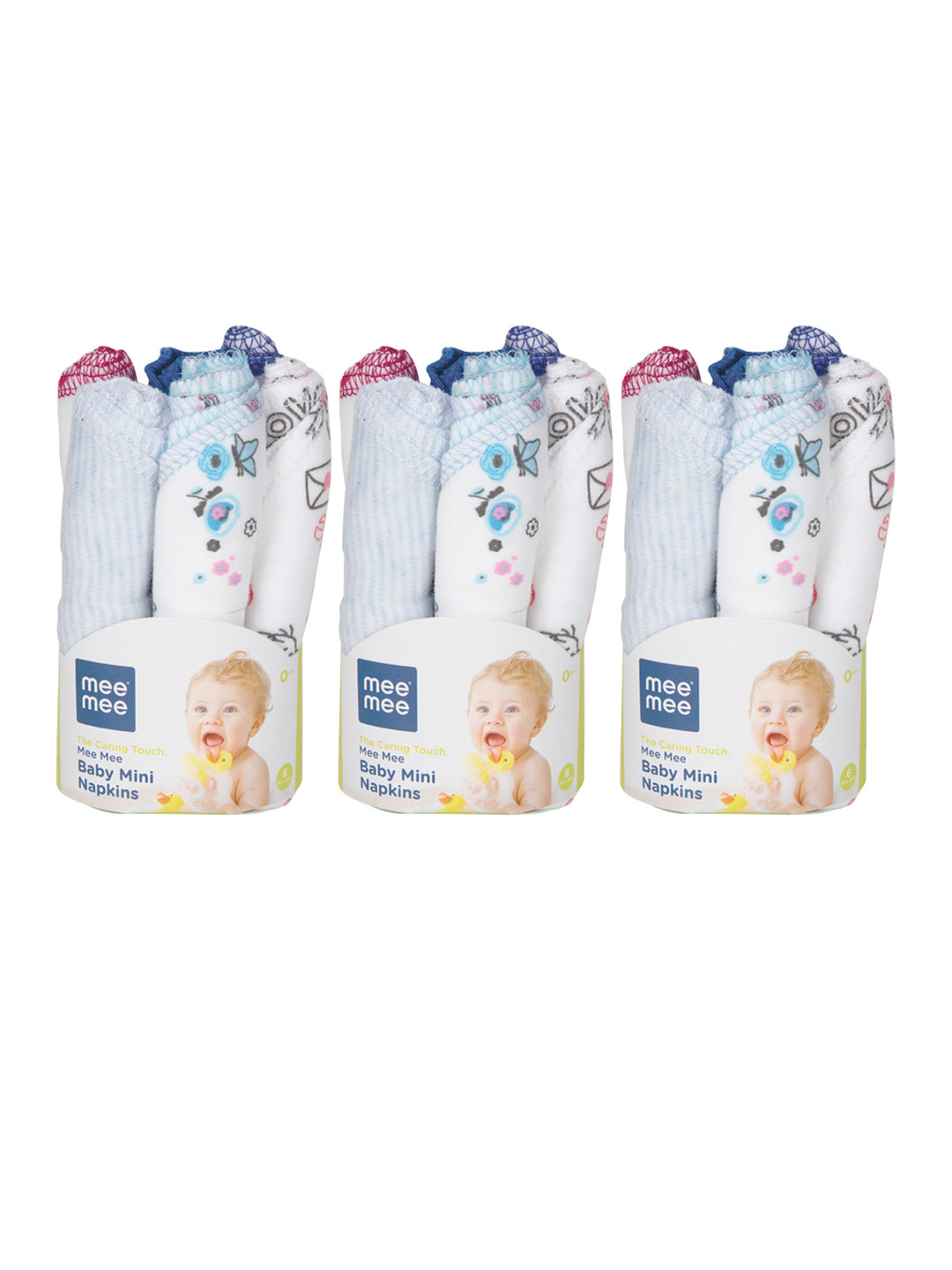 Mee Mee Kids Multicoloured Set of 18 Cotton Baby Napkins