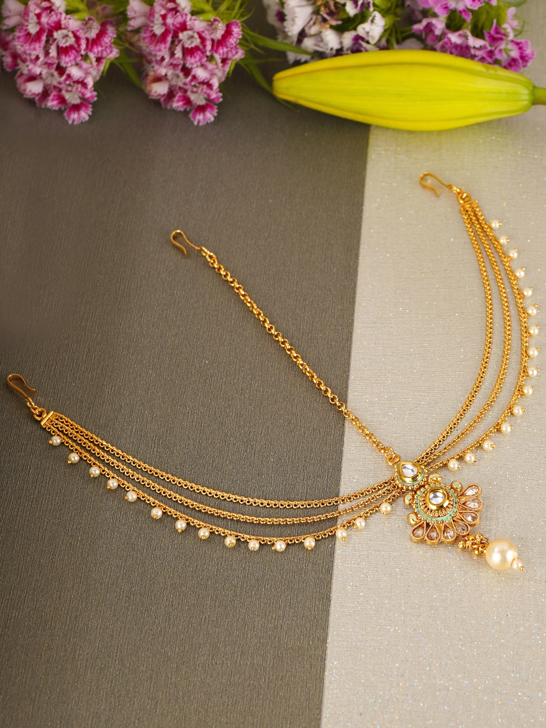Maang tikka store with side chain