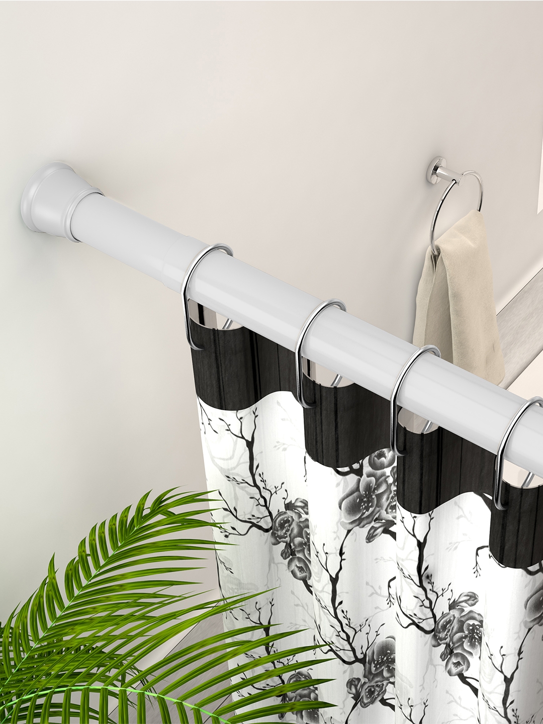 Story@home White Solid Shower Curtain Rod