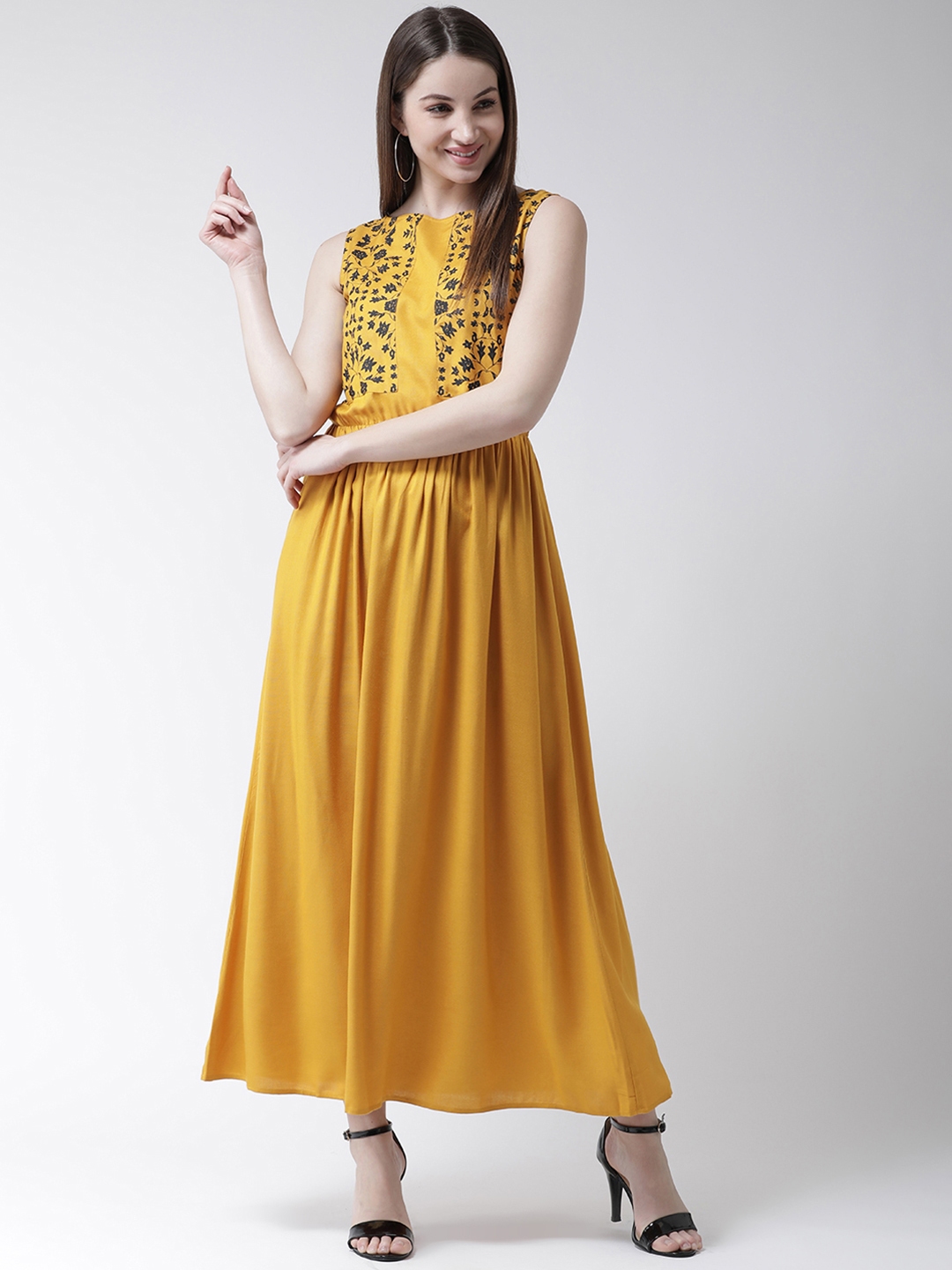 myntra yellow dress