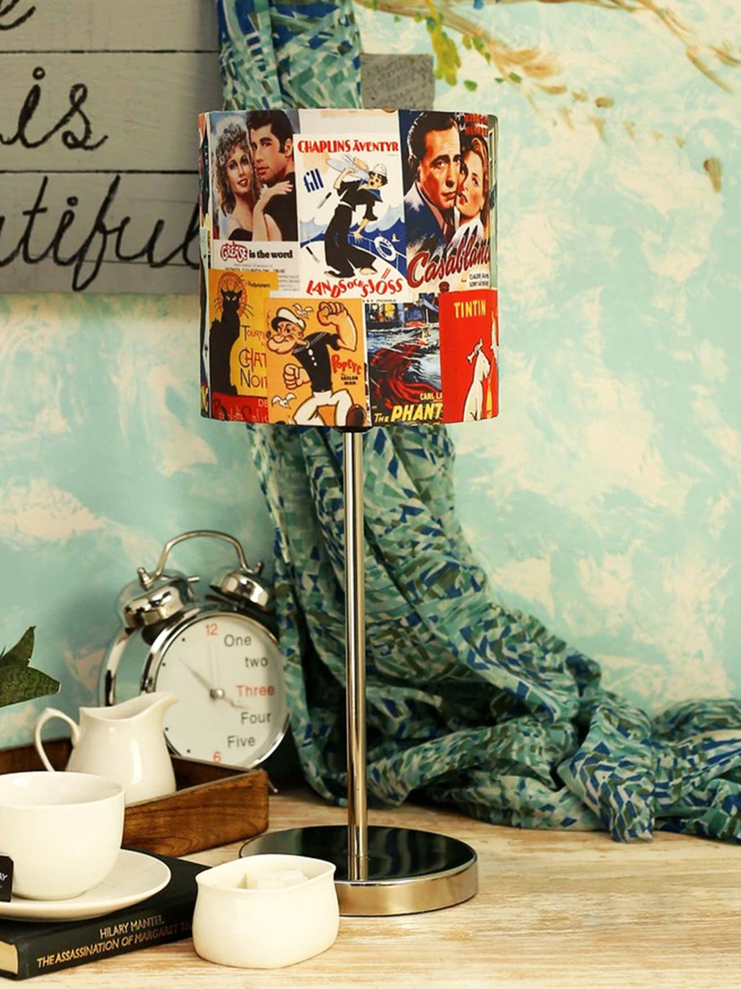 green girgit Multicoloured The Classic Hollywood Lamp