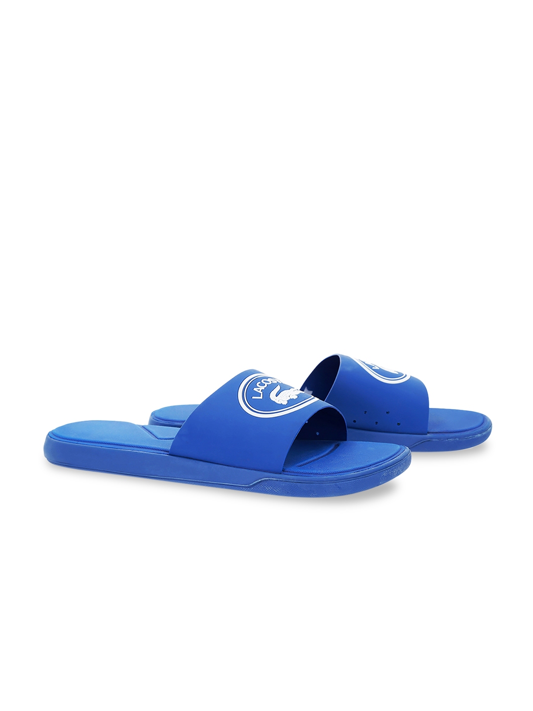 Lacoste Men Blue Printed Sliders