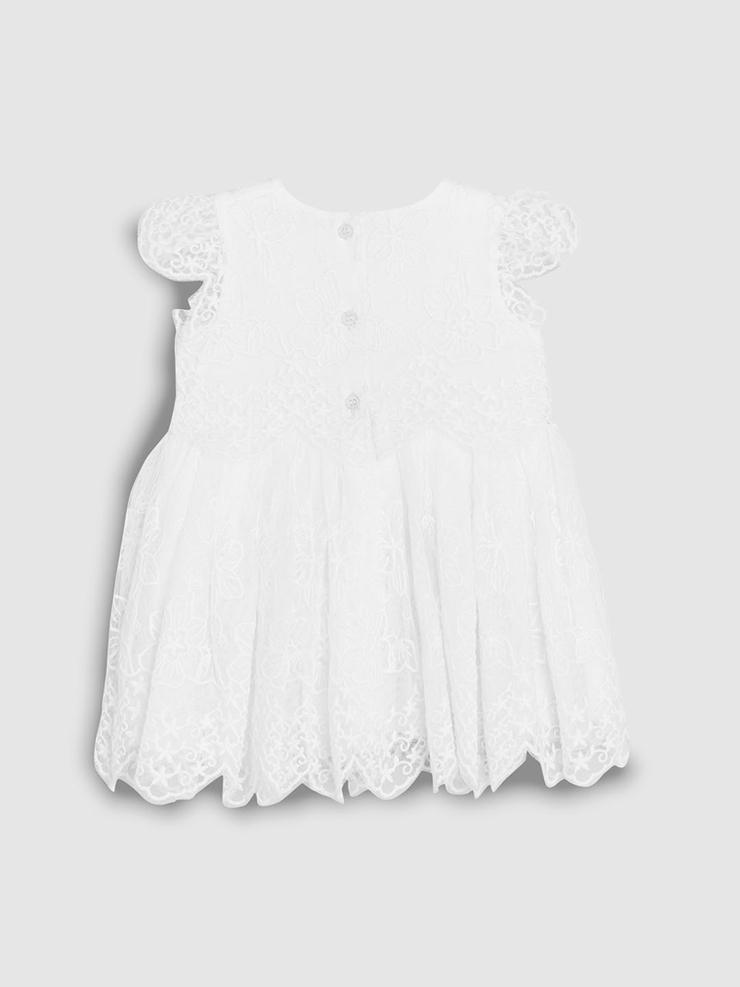 Girls White Empire Dress