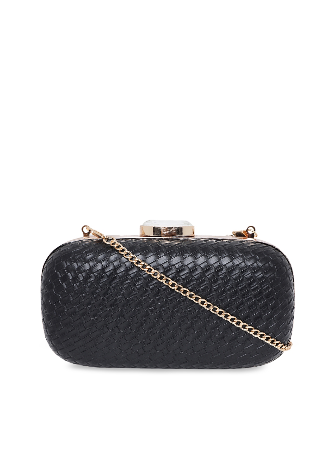 Buy Kazo Women Black Textured Clutch Clutches for Women 9379017