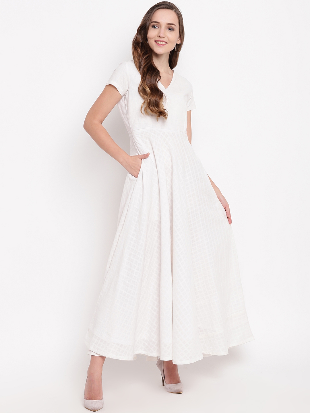 myntra white dress