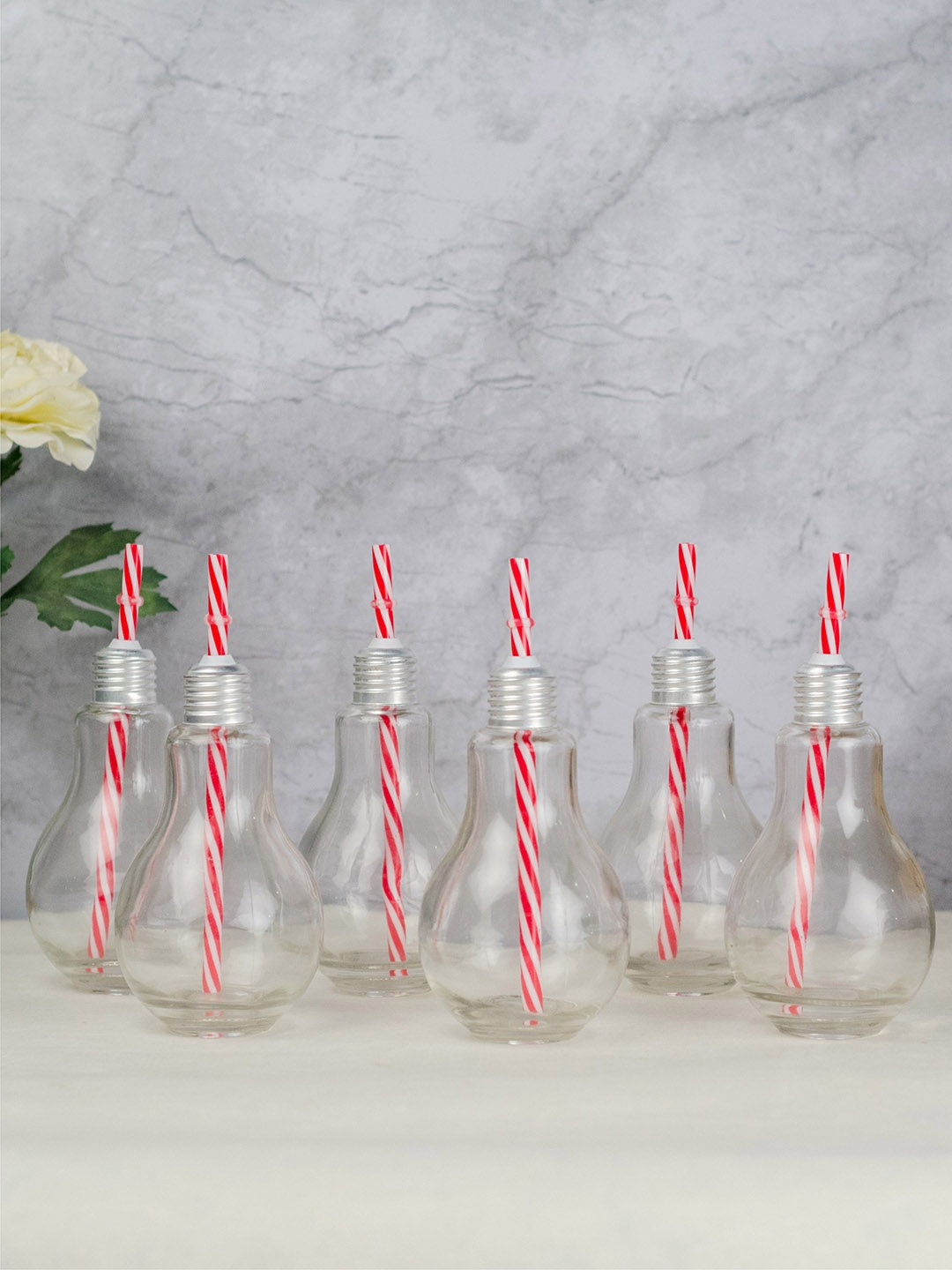 GOODHOMES Set of 6 Transparent Water Bottles