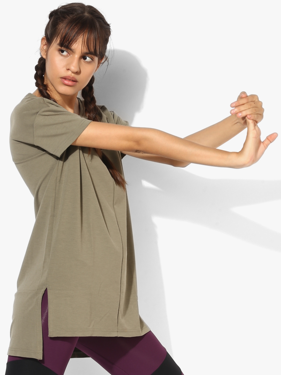 olive green adidas shirt women's