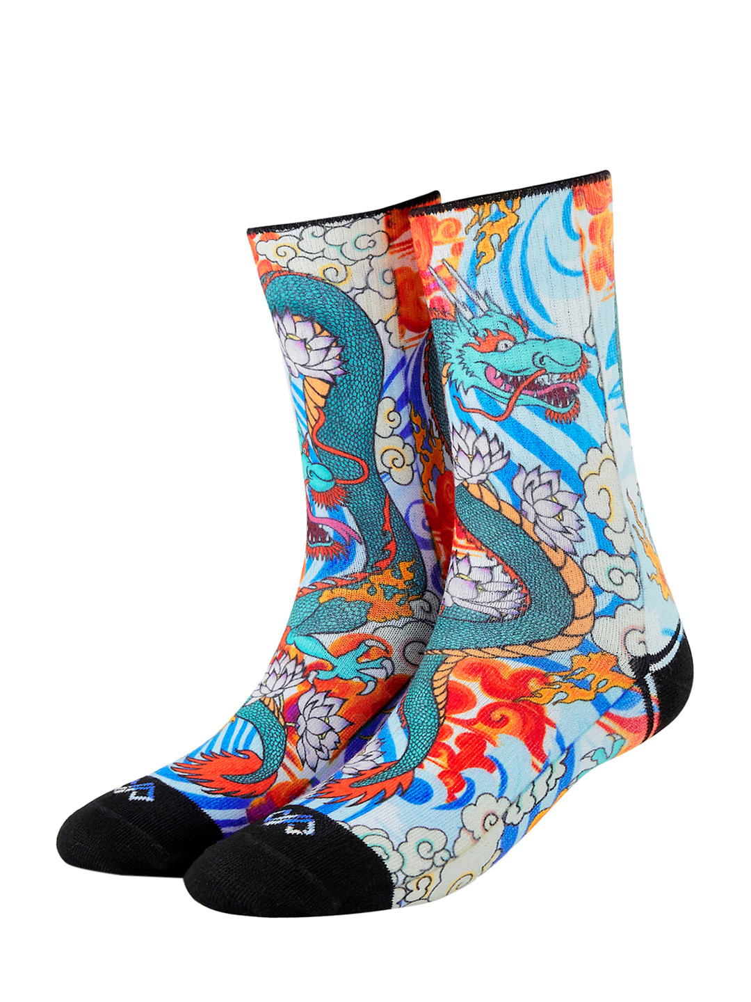 Dynamocks Unisex Multicoloured Patterned Calf-Length Socks