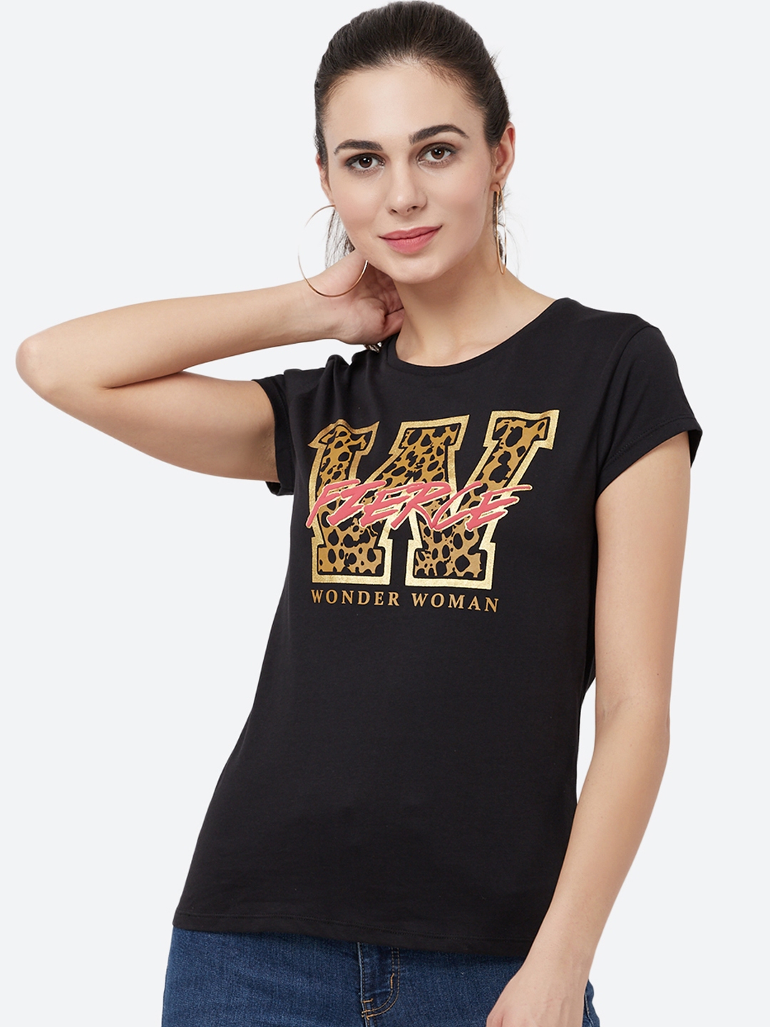 black wonder woman shirt