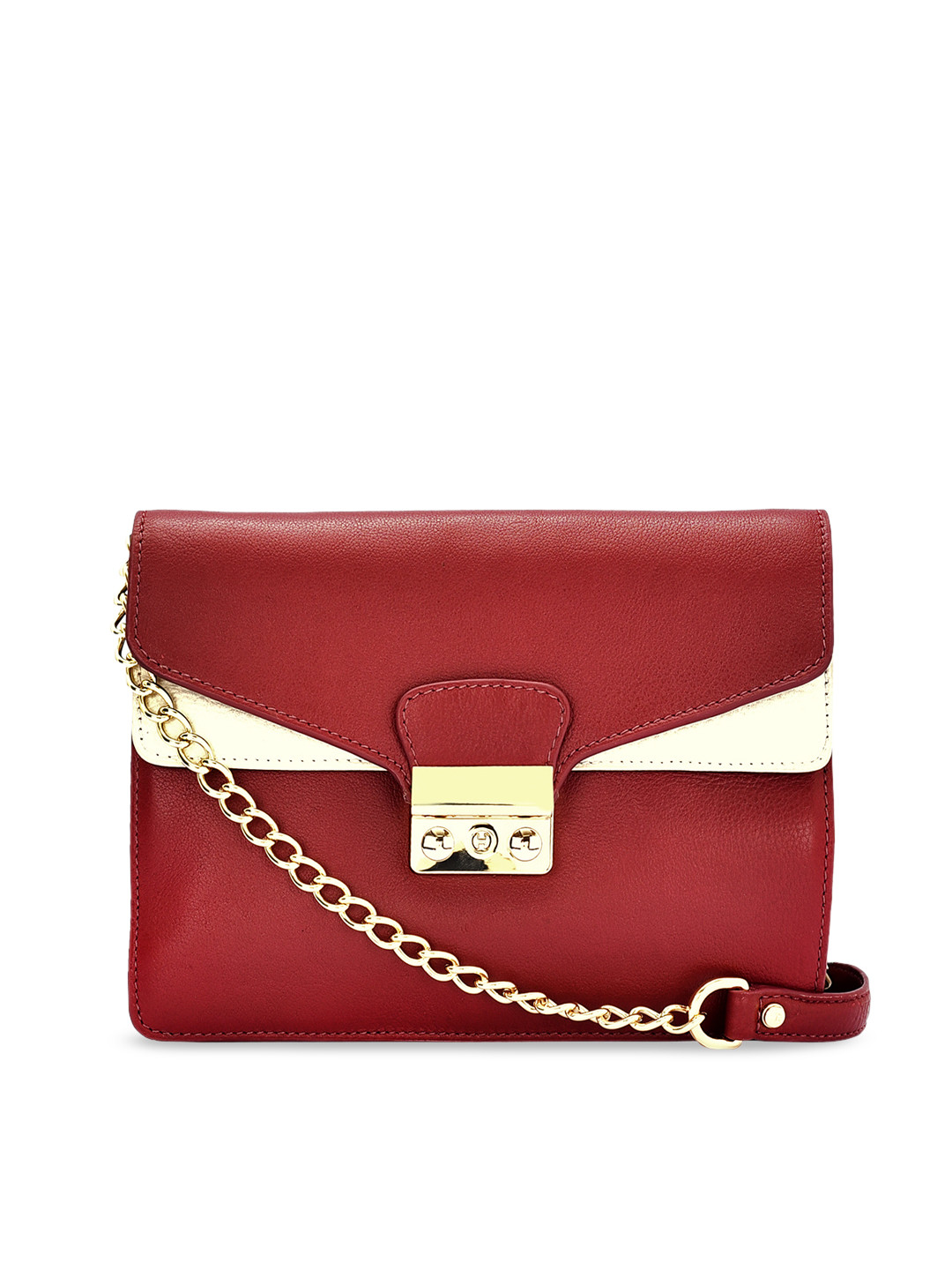 Eske Maroon Solid Sling Bag