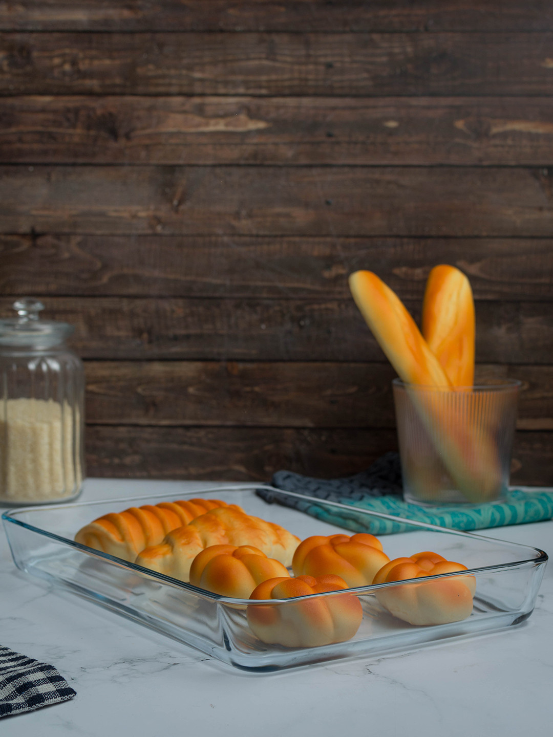 Pasabahce Transparent Borcam Rectangular Glass Tray 3.8Ltr