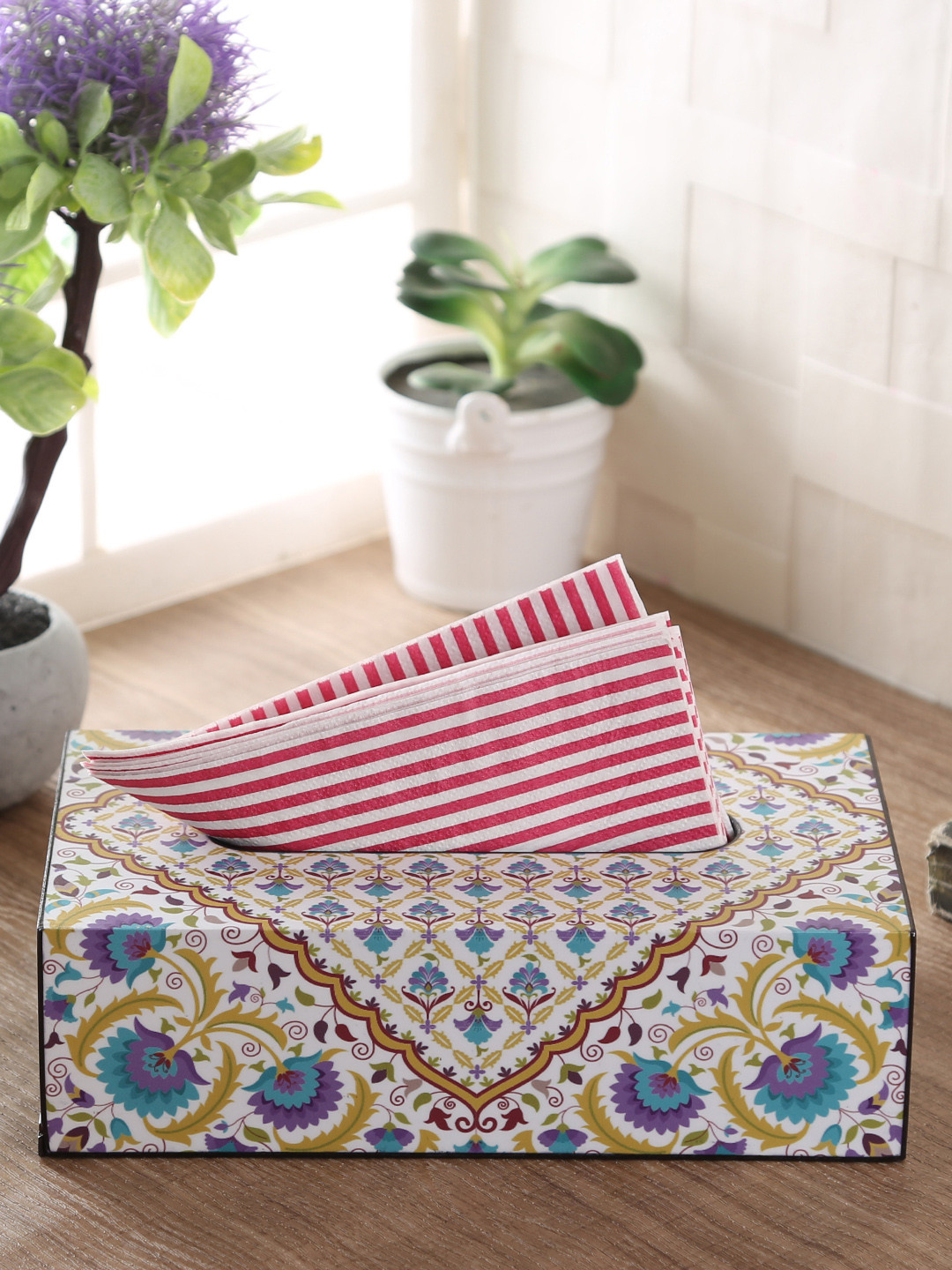 Reinvention Factory White Printed Tissue Paper Holder