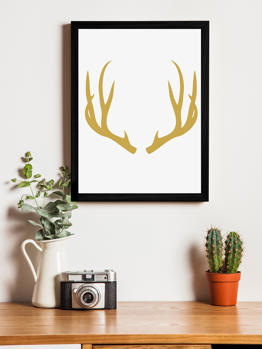 Art Street Swamp Deer Paper Wall Rectangle Paintings Wall Art -17.5 x 13.5 In