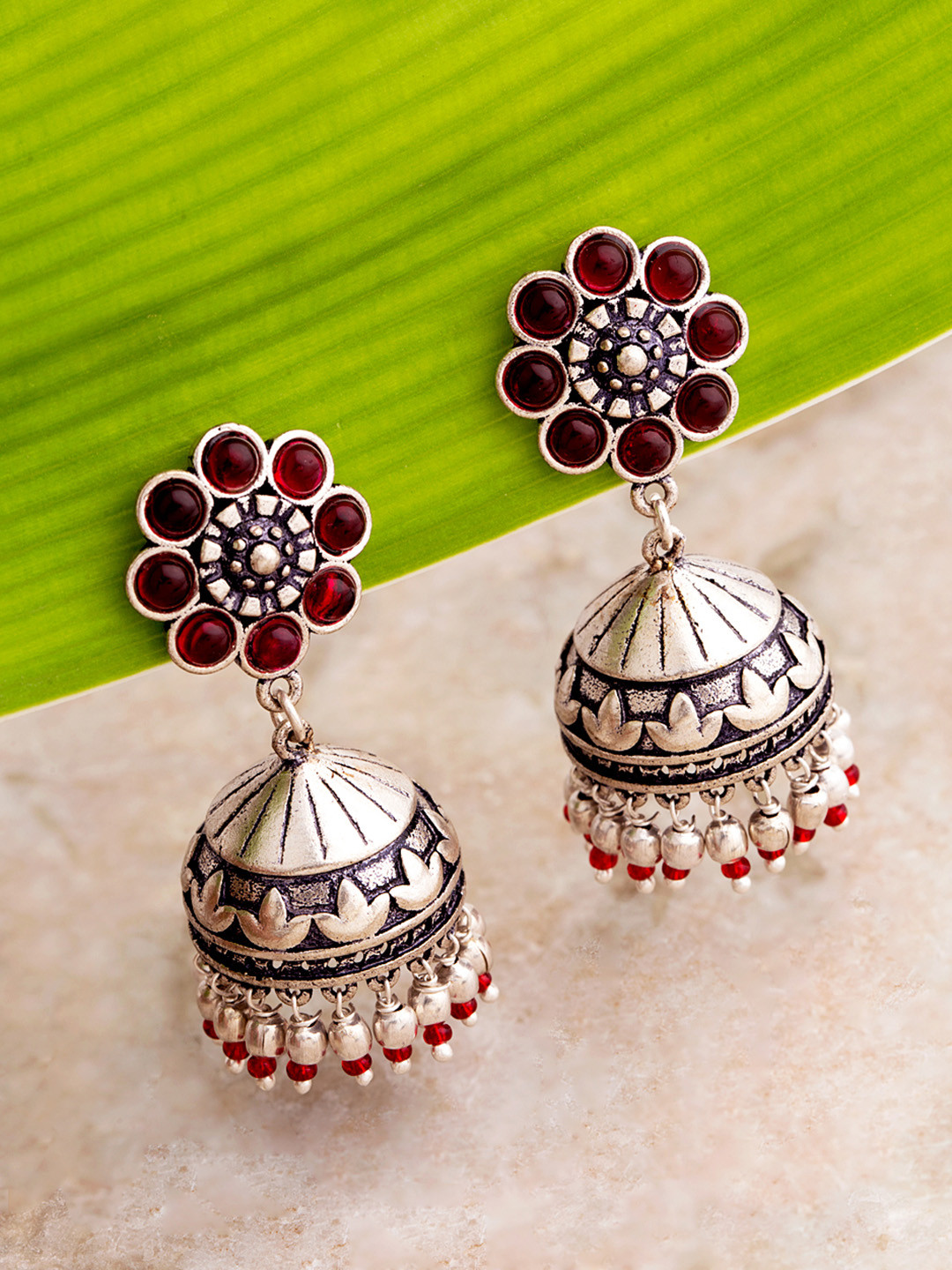 Abhira Floral Jhumka Earrings
