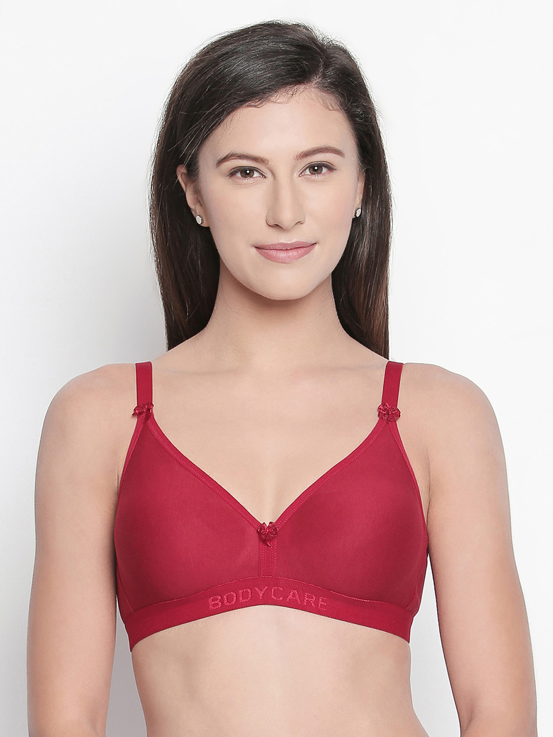 Bodycare Red Solid Non-Wired Non Padded Everyday Bra E6586
