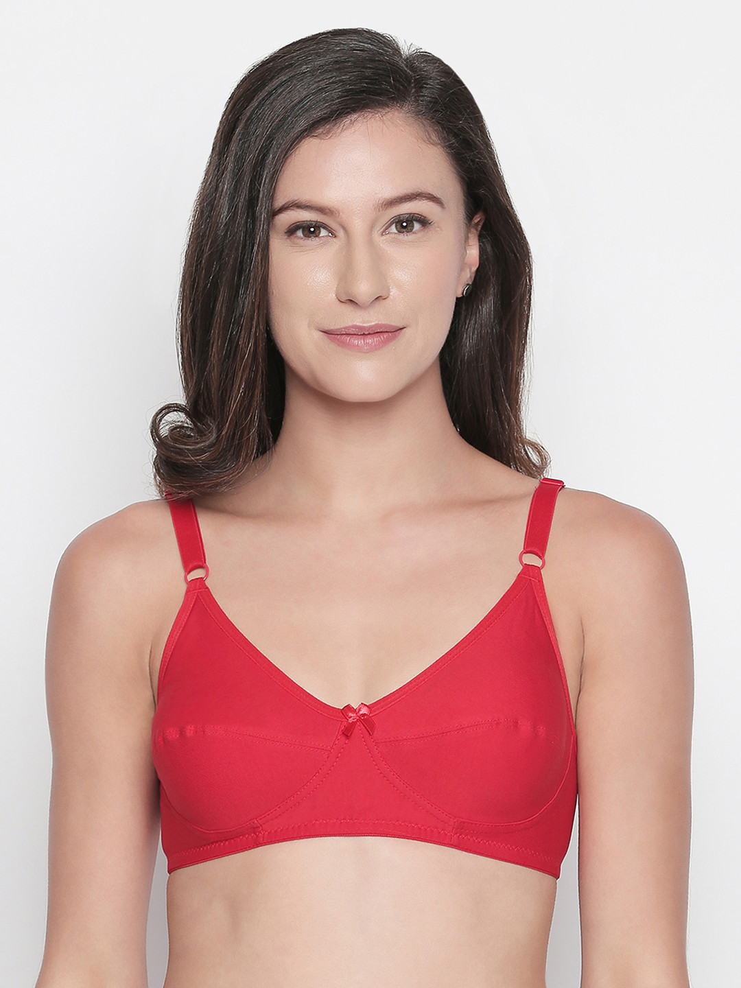 Bodycare Red Solid Non-Wired Non Padded Everyday Bra E6584