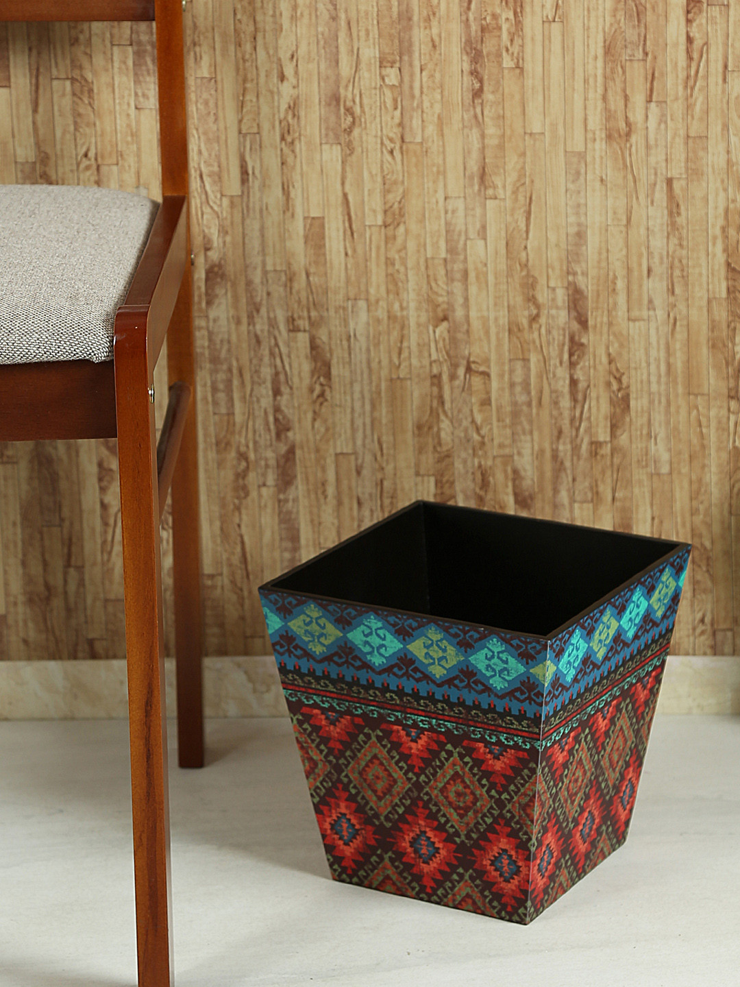 Reinvention Factory Maroon & Blue Printed Bin