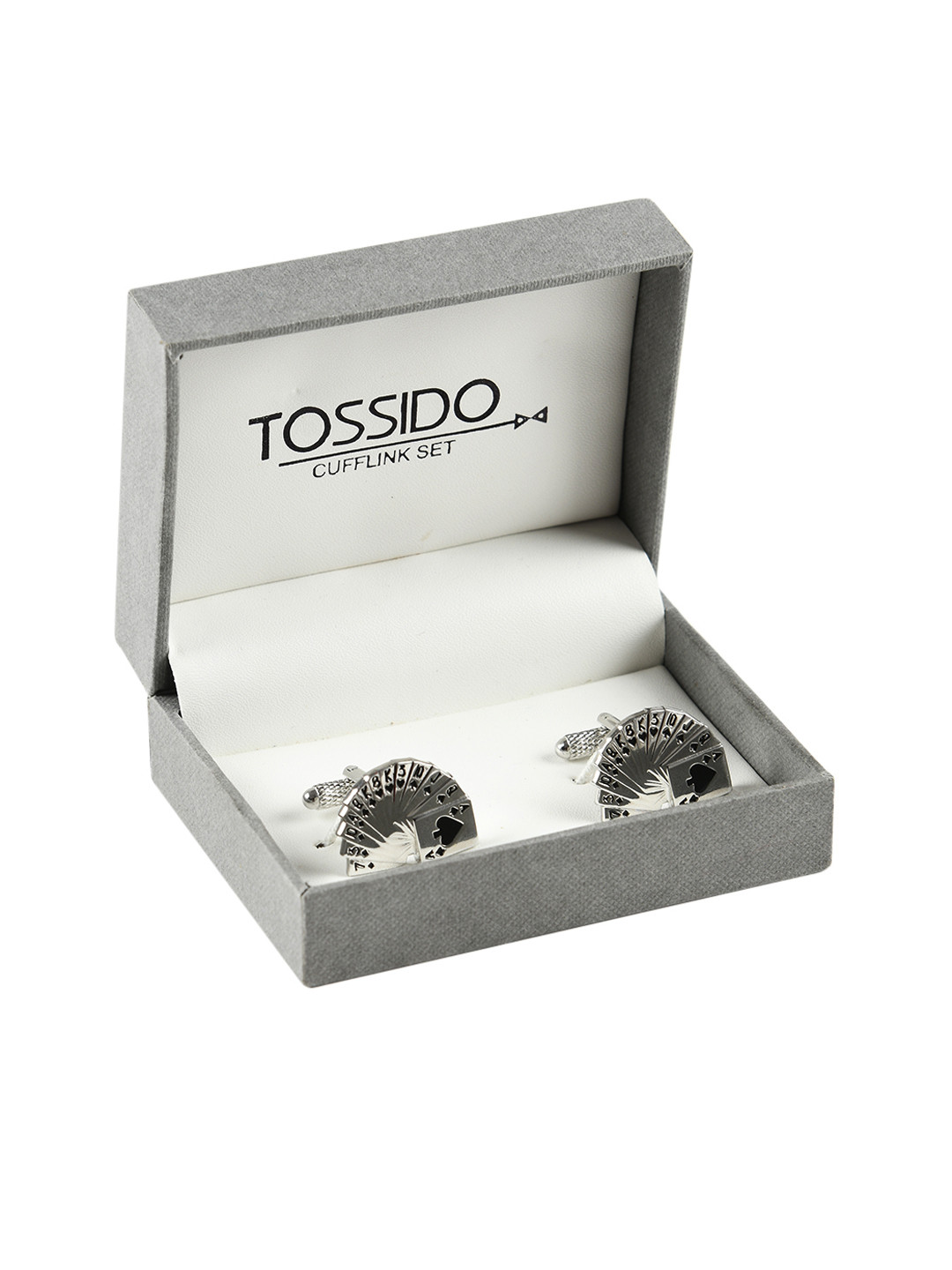 Tossido Silver-Toned Quirky Cufflinks