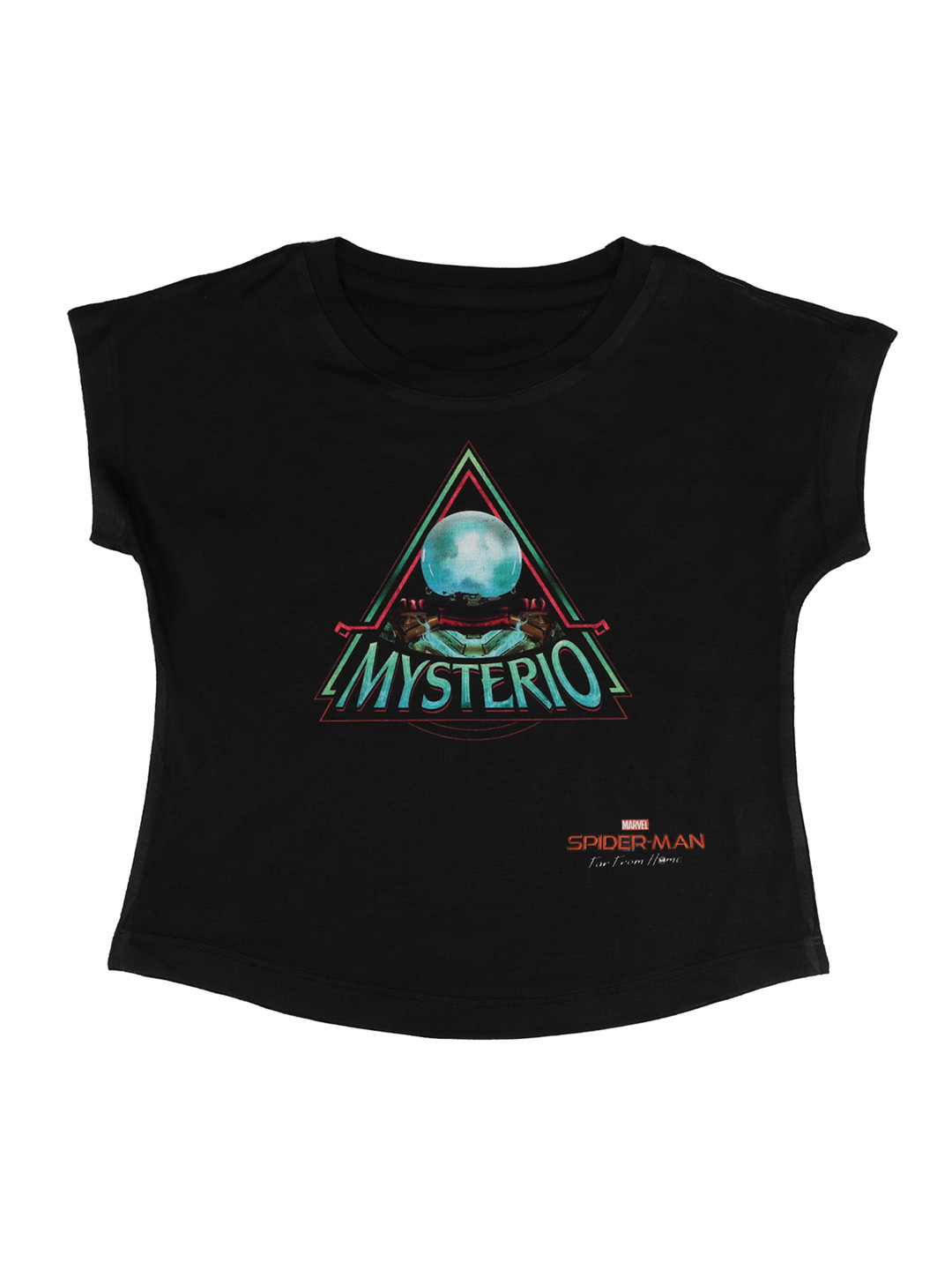 Marvel by Wear Your Mind Girls Black Printed Top