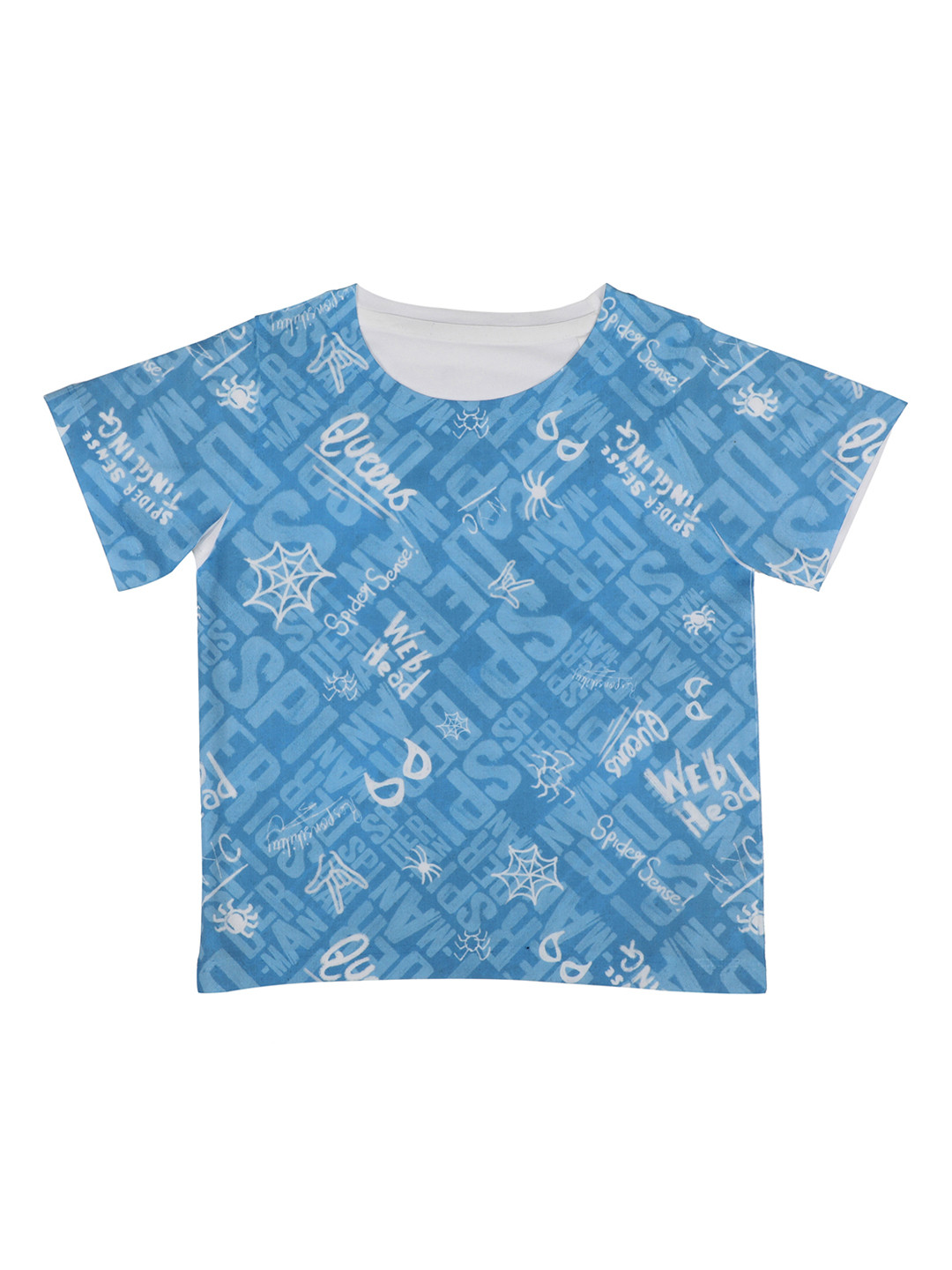 Marvel by Wear Your Mind Boys Blue Printed Round Neck T-shirt