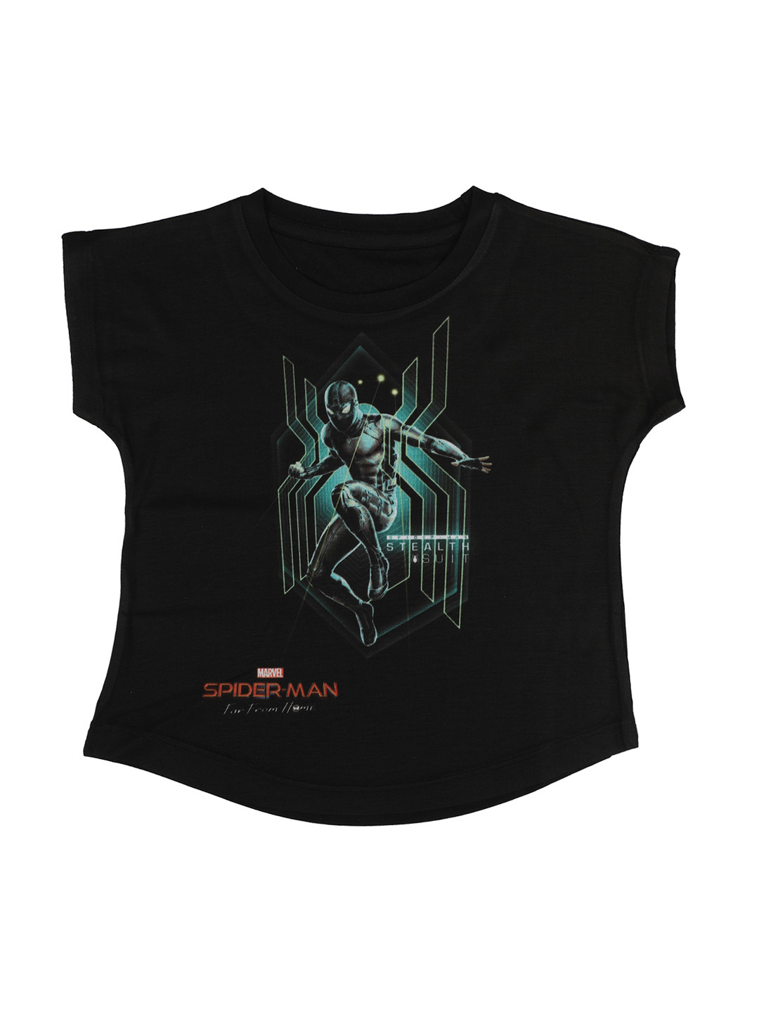 Marvel by Wear Your Mind Girls Black Printed Top