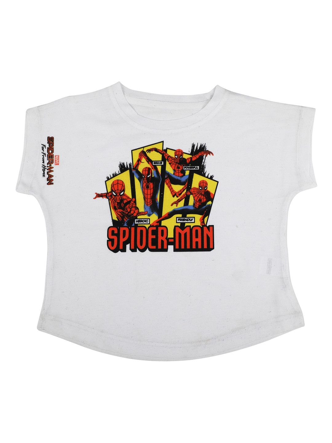 Marvel by Wear Your Mind Girls White Printed Top