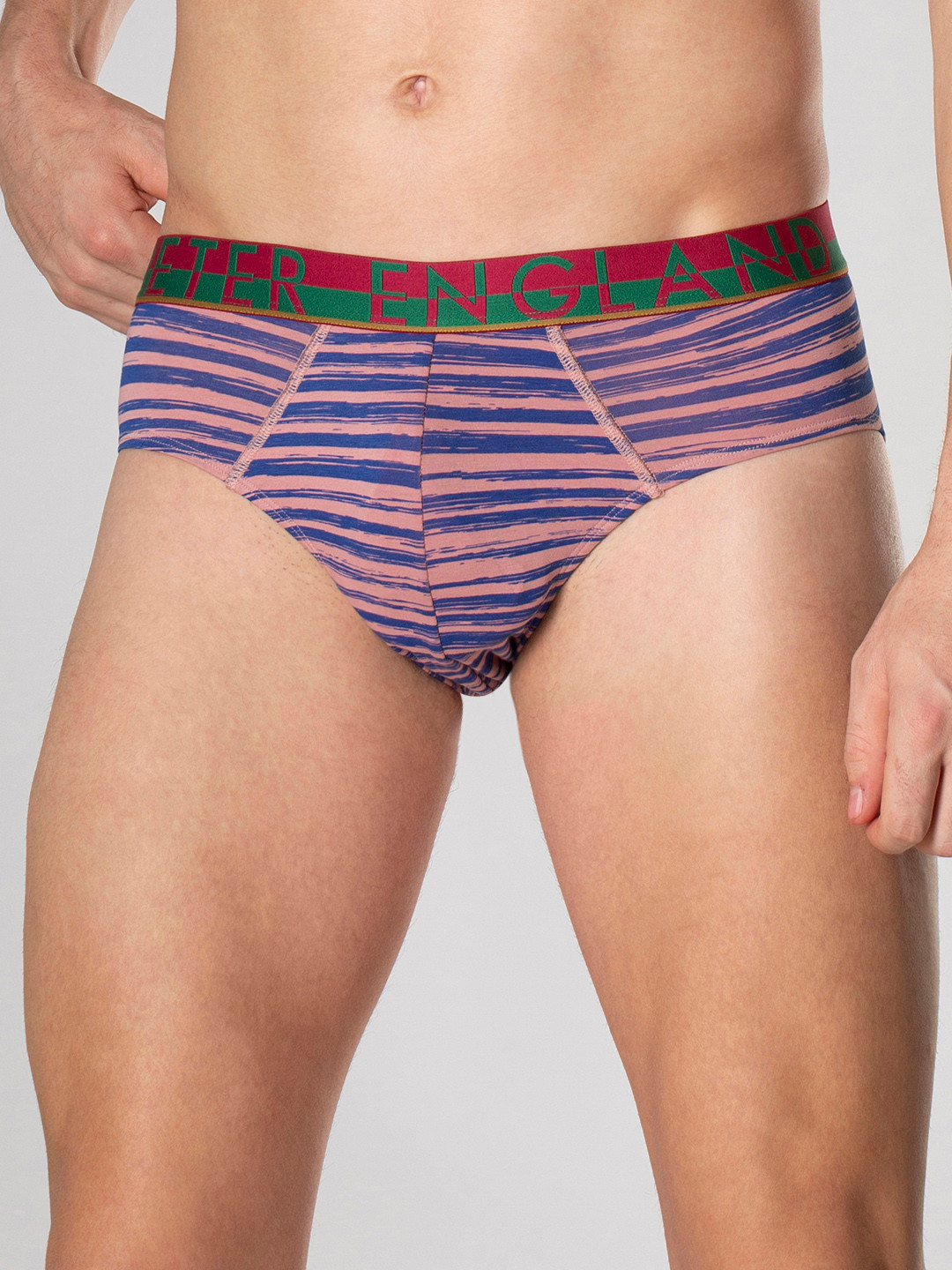 Peter England Men Pink & Blue Striped Briefs PIWBPH9186011