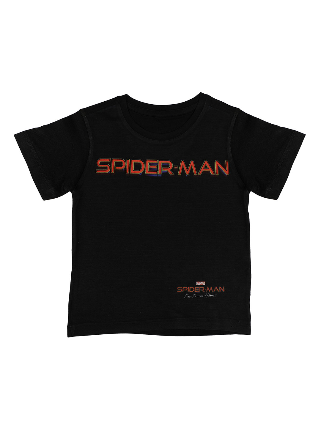 Marvel by Wear Your Mind Boys Black Printed Round Neck T-shirt