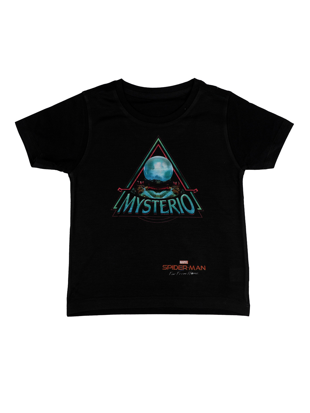 Marvel by Wear Your Mind Boys Black Printed Round Neck T-shirt