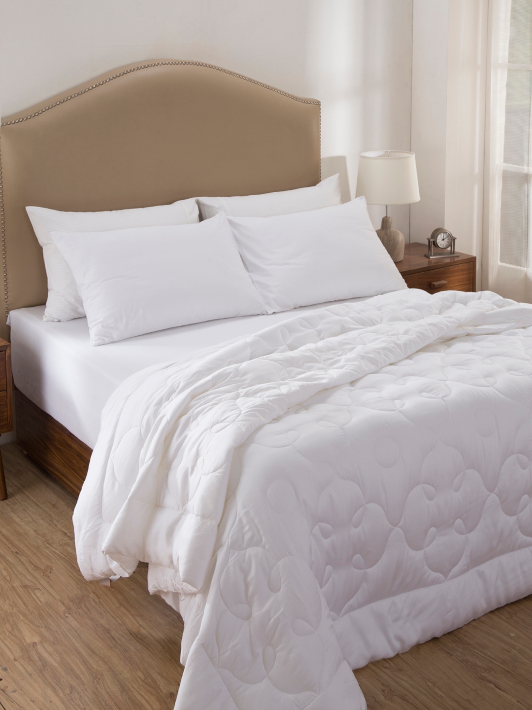 MASPAR White Printed Double Bed Duvet Cover