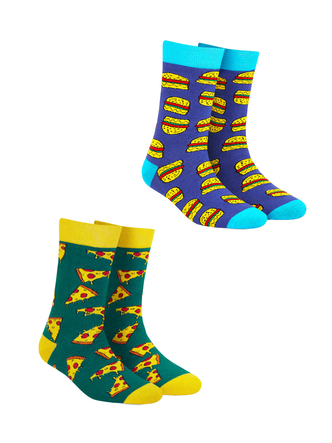 Dynamocks Unisex Pack Of 2 Patterned Calf-Length Socks