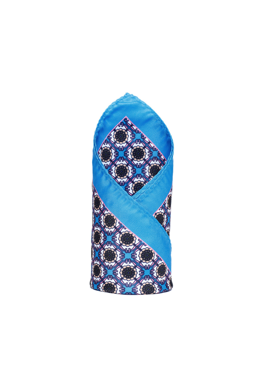 Alvaro Castagnino Blue Printed Pocket Square