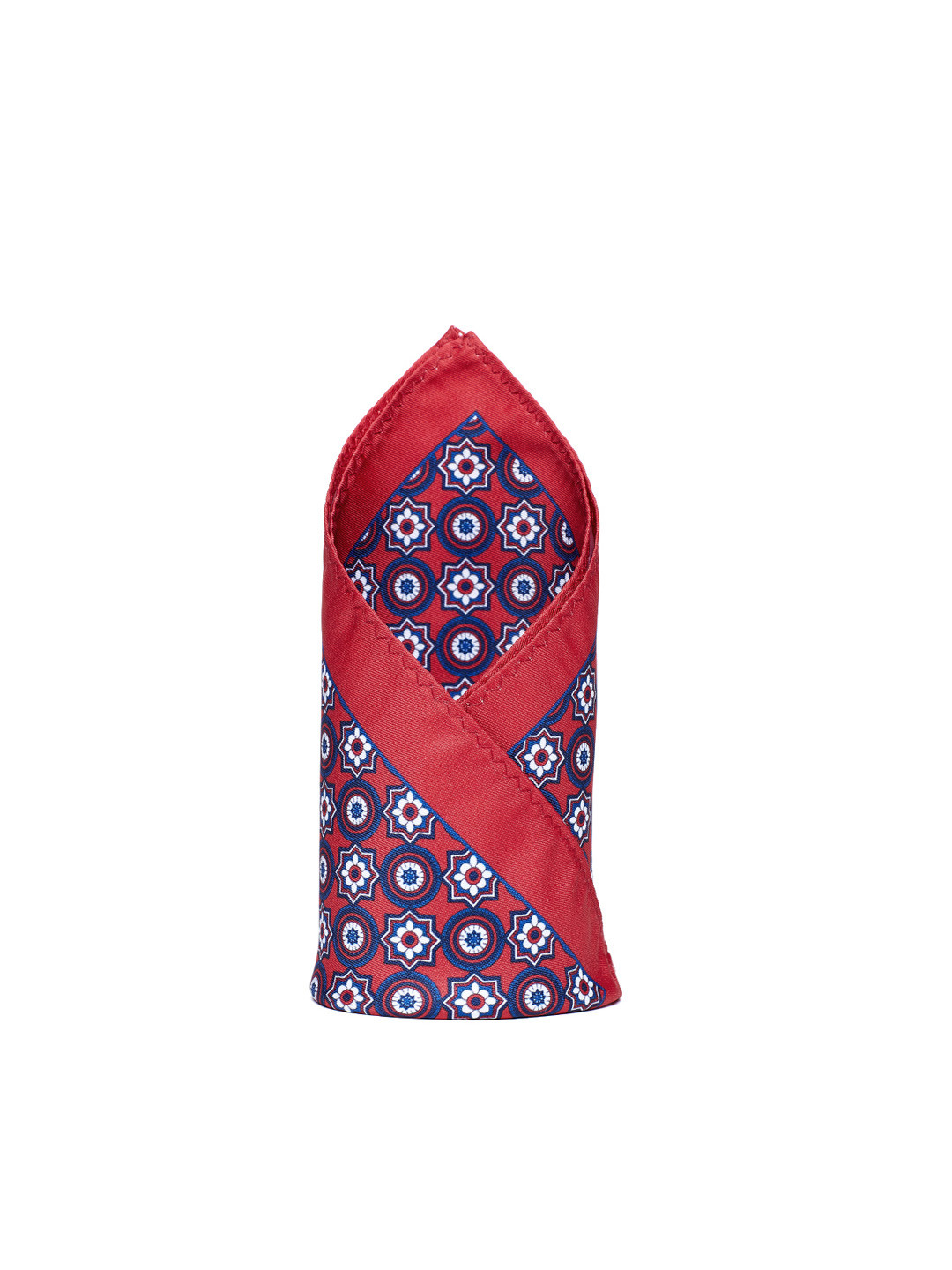 Alvaro Castagnino Red & Blue Printed Pocket Square