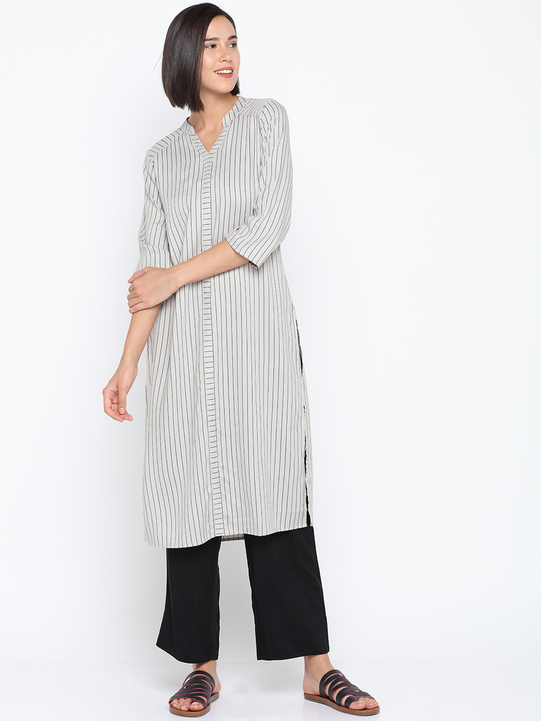 IDK Grey Striped Tunic