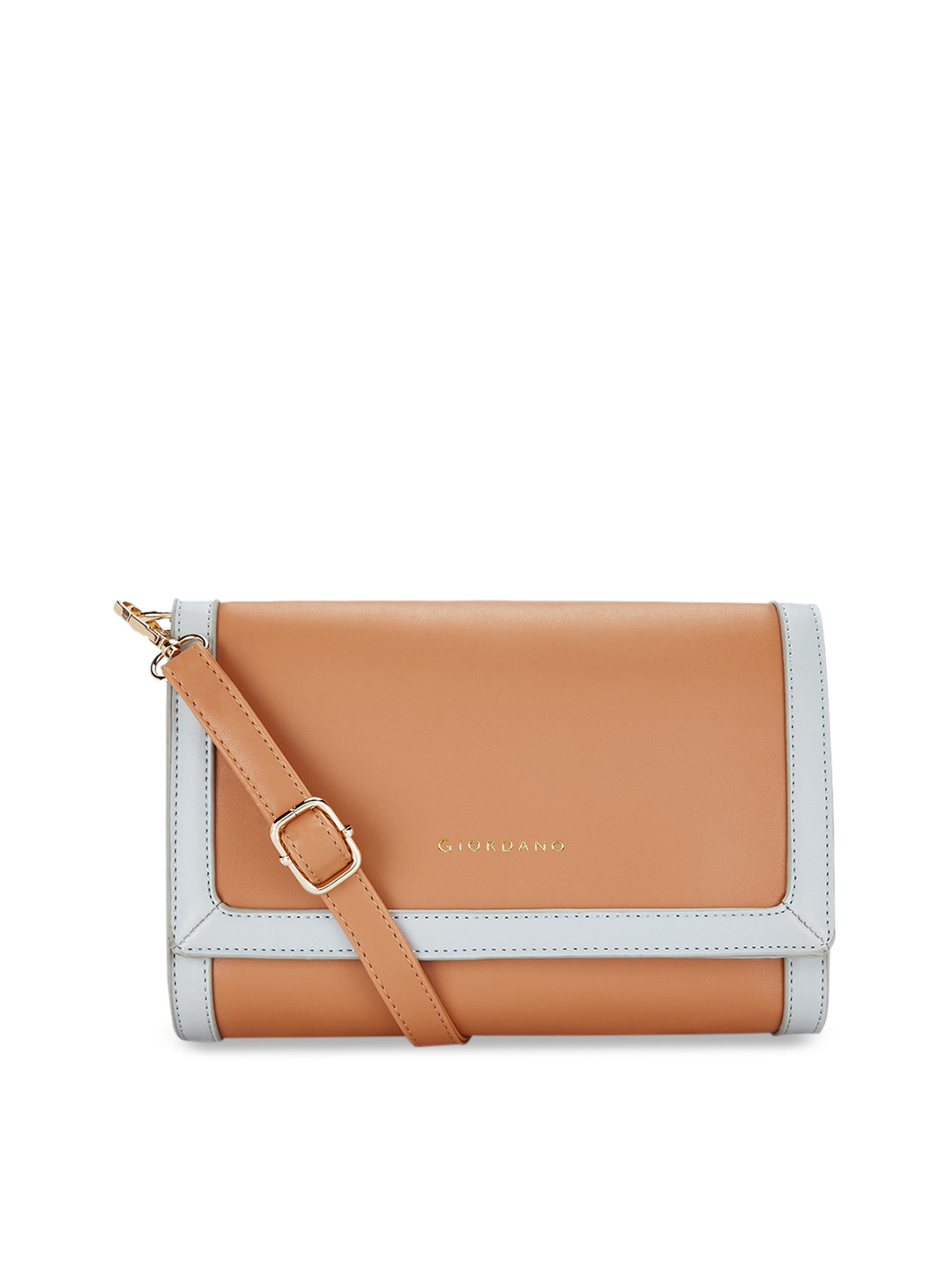 GIORDANO Brown & Grey Solid Sling Bag
