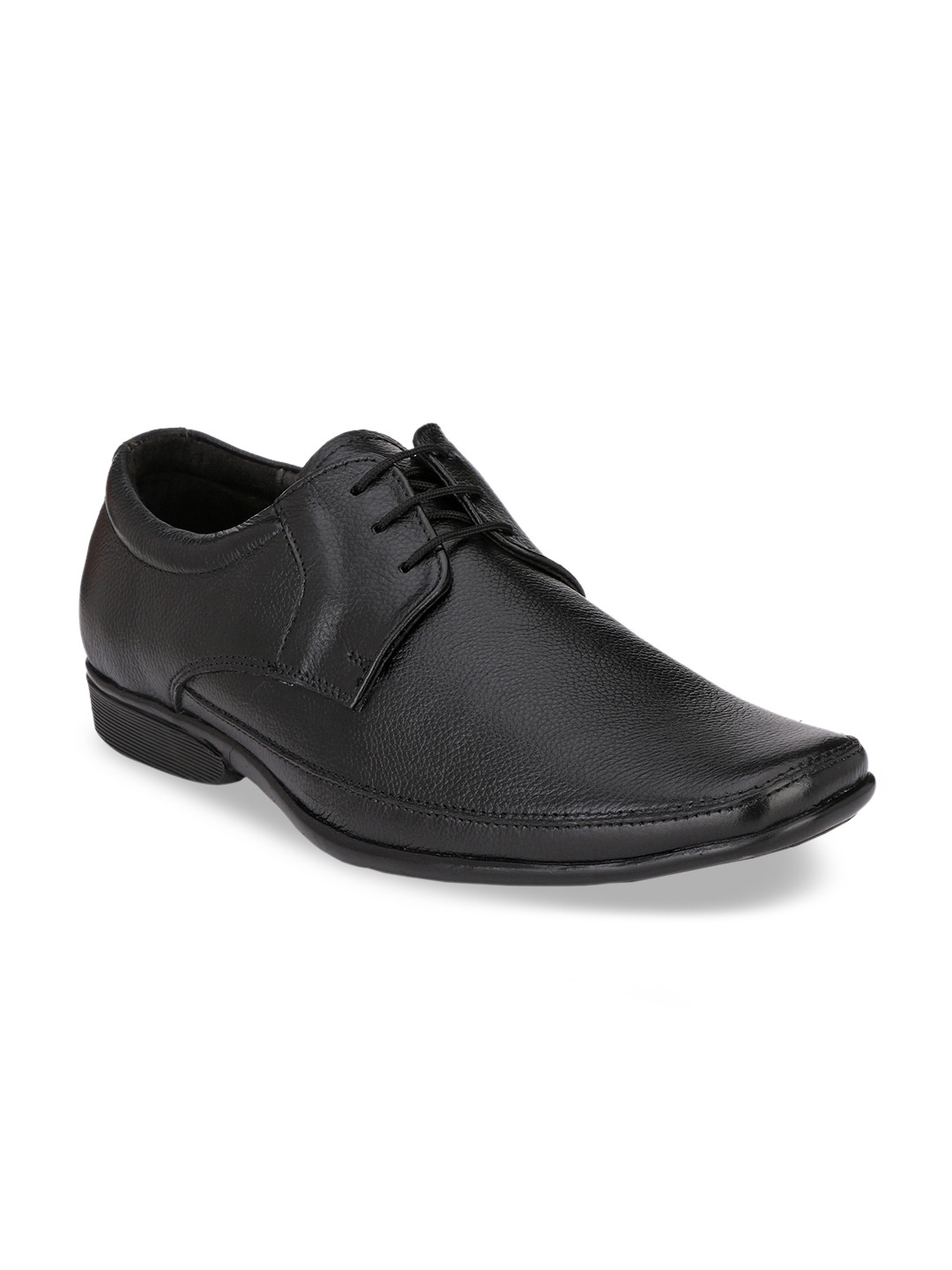 Hirels Men Black Leather Formal Derby