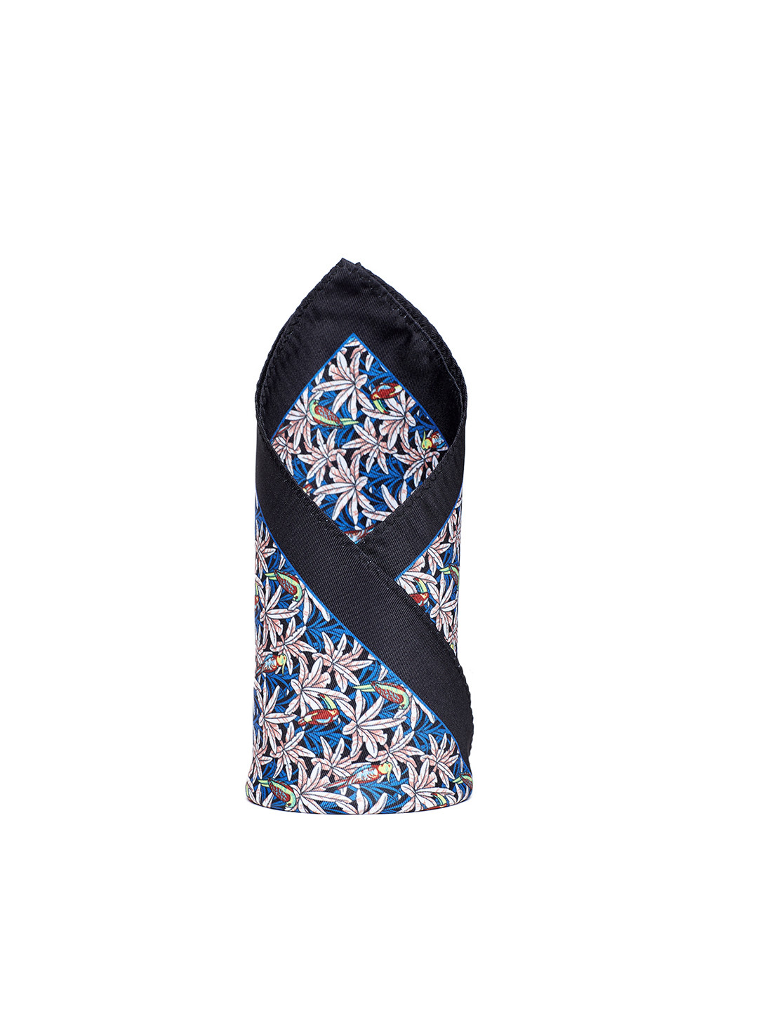 Alvaro Castagnino Blue & White Printed Pocket Square