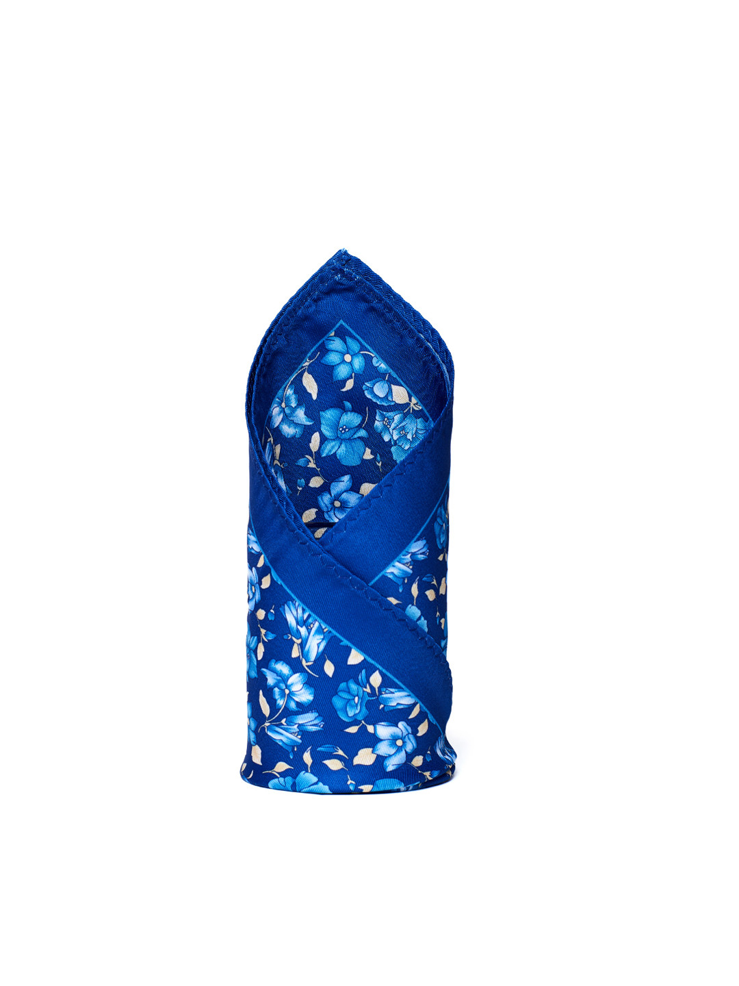 Alvaro Castagnino Blue Printed Pocket Square