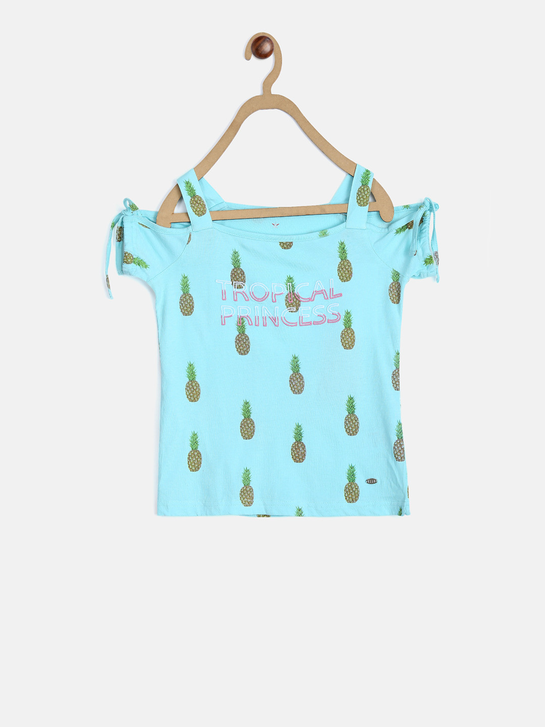 ELLE Girls Blue Pineapple Print Top