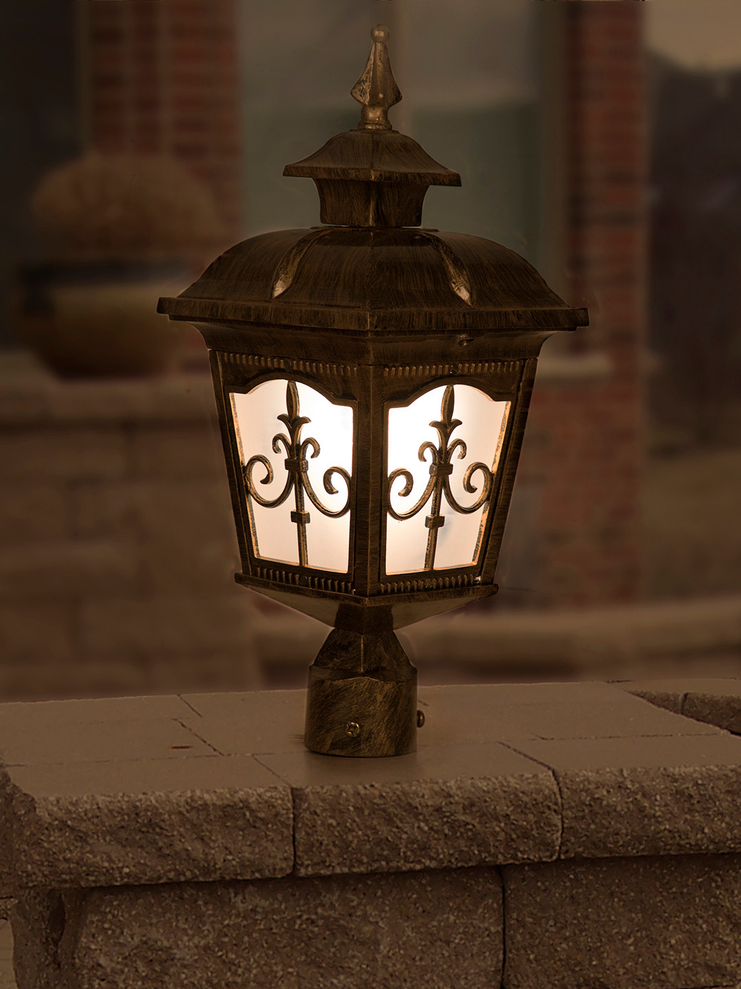 Fos Lighting Brown Solid  Londonderry Gate Post Outdoor Lamp
