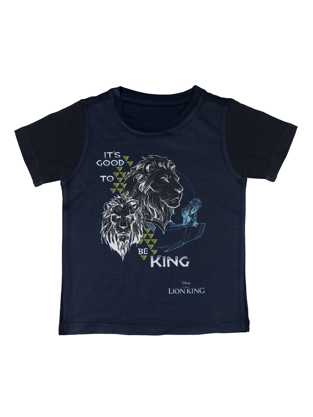 Disney by Wear Your Mind Boys Navy Blue Printed Round Neck T-shirt