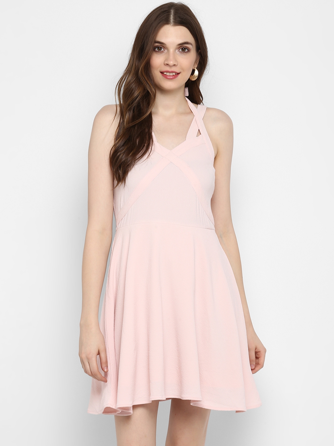 Buy MIAMINX Women Pink Fit And Flare Dress Dresses for Women